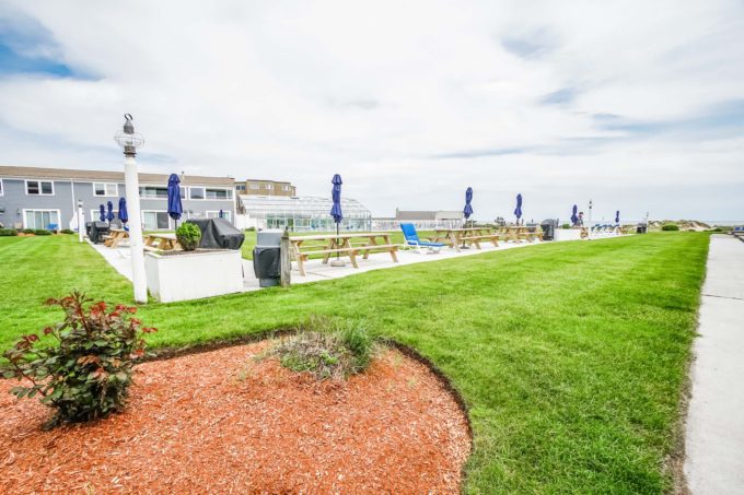 Photo of picnic area with barbecue grills.