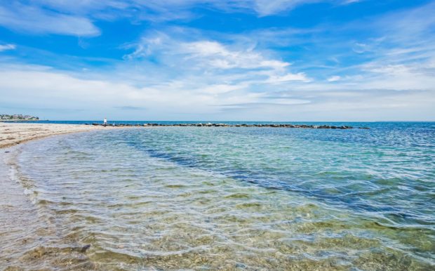 Photo of ocean shoreline